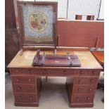 A Victorian mahogany washstand with a raised back,