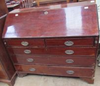 A George III mahogany bureau,