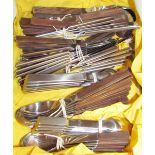 A Rosenthal part flatware service with rosewood handles