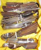 A Rosenthal part flatware service with rosewood handles