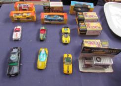 A collection of corgi cars including No.347 Chevrolet Astro 1, No.385 Porsche 917, No.