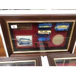 Three models of Yesteryear framed and glazed limited edition montages including the Yorkshire Steam