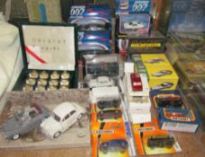 A Collection of Corgi James Bond model cars together with Classic British Sports Cars,