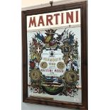 A large advertising mirror for Martini,