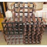 A collection of wine racks