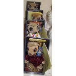 Four Yakov's toy shop meerkats