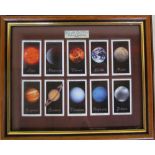 Framed Rockwell cards of the Solar System,