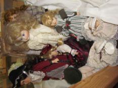 A collection of collectors dolls