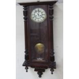 A Gustave Becker Vienna regulator type wall clock,