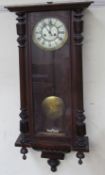 A Gustave Becker Vienna regulator type wall clock,