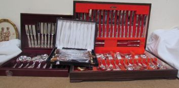 A Webber & Hill Kings pattern flatware service cased together with a John Stephenson cased kings