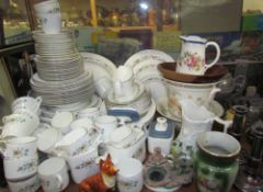 A Royal Doulton Pastoral pattern part tea and dinner service together with assorted pottery,