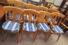 A set of eight kitchen dining chairs,