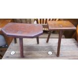 A three legged milking stool,