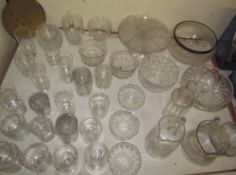 Assorted drinking glasses, together with bowls, tazza,