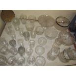 Assorted drinking glasses, together with bowls, tazza,