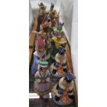 A collection of Royal Doulton Bunnykins figures including Maid Marion Bunnykins, Sundial Bunnykins,