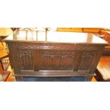 A 20th century oak coffer,