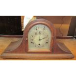 An oak cased mantle clock,