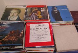 A large quantity of records and LP's mainly classical