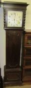 A 20th century oak cased long case clock,
