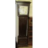 A 20th century oak cased long case clock,