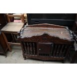 A pine chicken coop dresser base with a spindle front together with a stool