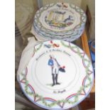 A collection of commemorative plates commemorating the Bicentenaire de la Revolution Française