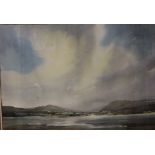 David John Sweetingham Lake Bala Watercolour Signed Together with a watercolour of Tuscany,