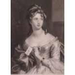 After Miss Eliza Sharp Head and Shoulders portrait of a lady A print Together with a collection of