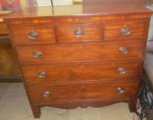 A 19th century mahogany chest,