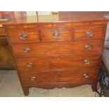 A 19th century mahogany chest,
