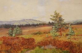James Matthews Landscape scene Watercolour Together with three other watercolours and two