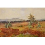 James Matthews Landscape scene Watercolour Together with three other watercolours and two