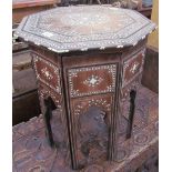 An Anglo Indian folding table
