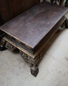 A Chinese hardwood and gilt decorated low table