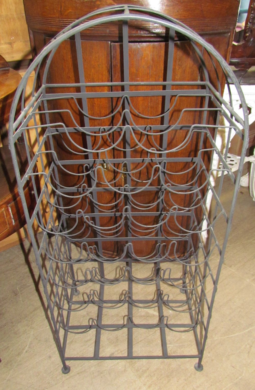 A wrought iron wine rack, - Image 2 of 2
