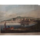 T Cartwright after Edward Pugh View of Newport in Monmouthshire Dated August 9th 1813 with