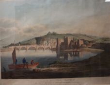 T Cartwright after Edward Pugh View of Newport in Monmouthshire Dated August 9th 1813 with
