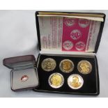 A National Historic Mint Great American Presidents “Double Eagle” commemorative five coin set,