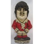 A John Hughes pottery Grogg of Gareth Davies in a No.10 red Welsh Jersey, 15.