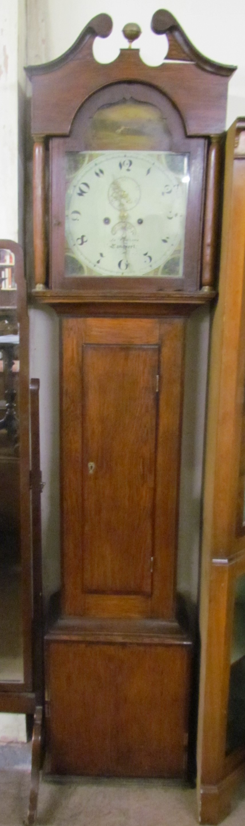 A 19th century oak long case clock, - Image 2 of 3