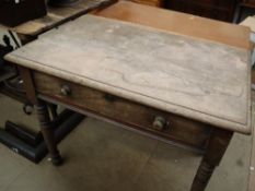 A Victorian side table together with a desk