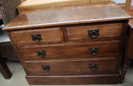 An early 20th century walnut chest,