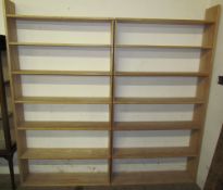 A pair of modern bookcases