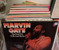 A collection of LP's including Duke Ellington, Chaka, Streisand, Marvin Gay,