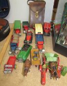 A collection of Tri-ang Minic model cars,