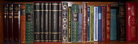 A collection of Folio Society Books including The Canterbury Tales, Robinson Crusoe, Little Dorrit,