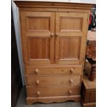 A modern pine linen press,