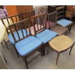 A matched set of four 19th century provincial dining chairs together with three other chairs and a